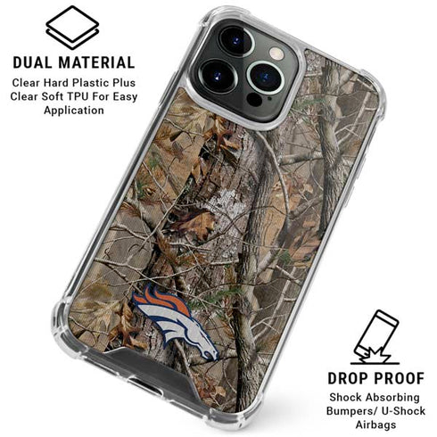 NFL Denver Broncos Realtree AP Camo iPhone 16 Pro Clear Case